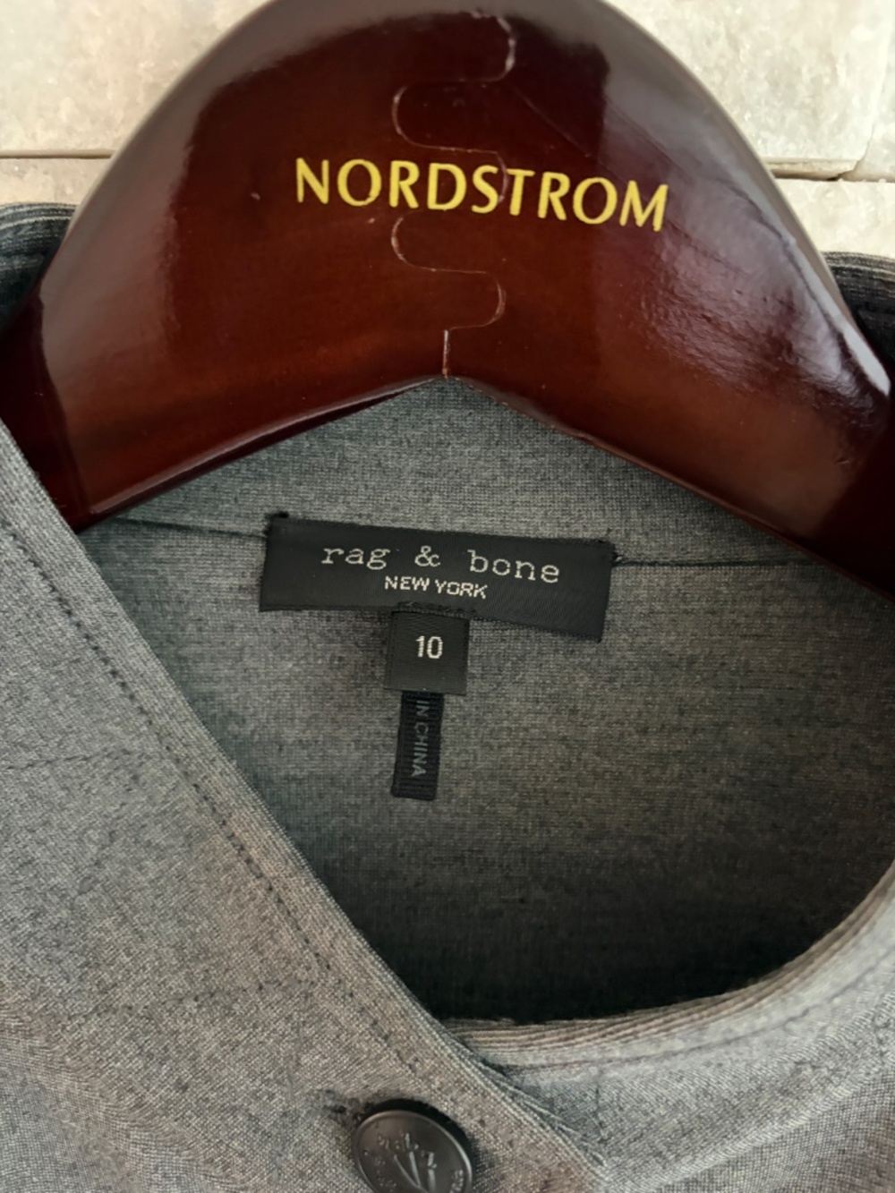 NWT Rag & Bone Charcoal Slade Cropped Ponte Blazer - Picture 3 of 7